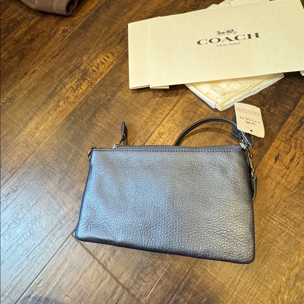 Coach blue black Wristlet and Patterned Umbrella NWT - Picture 2 of 15